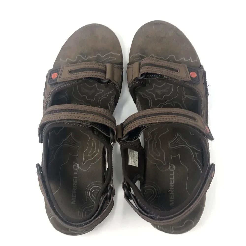 MERRELL Sandspur Oak Sport Sandals Mens Size 13 Dark Earth Brown Outdoors Trail